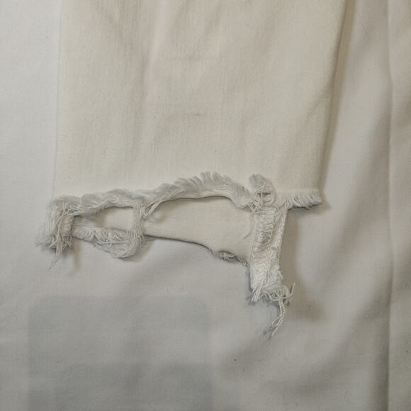 Articles of Society Jeans Women Size 27 White Distressed Mid Rise Frayed Hem - Picture 14 of 16